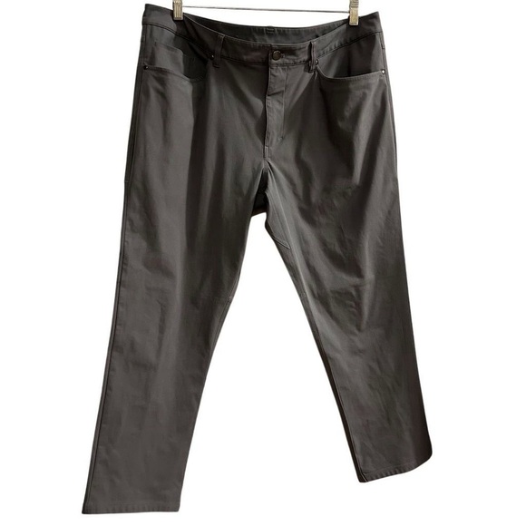 lululemon athletica Other - Lululemon Men's Grey ABC Classic-Fit Warpstreme Pants Size 36 Casual Travel